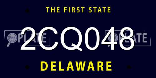 2CQ048 Delaware License Plate