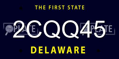 2CQQ45 Delaware License Plate