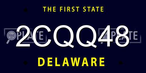 2CQQ48 Delaware License Plate