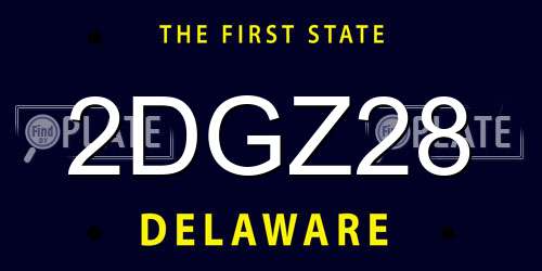 2DGZ28 Delaware License Plate