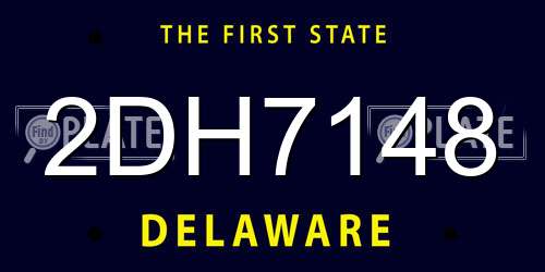 2DH7148 Delaware License Plate