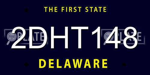 2DHT148 Delaware License Plate