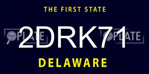 2DRK71 Delaware License Plate