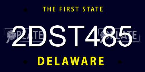 2DST485 Delaware License Plate
