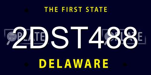 2DST488 Delaware License Plate