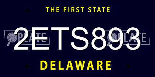 2ETS893 Delaware License Plate