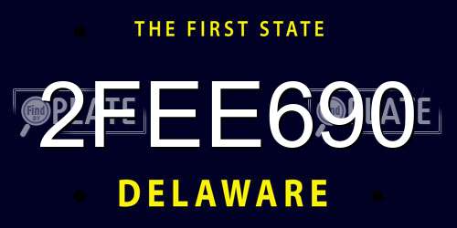 2FEE690 Delaware License Plate