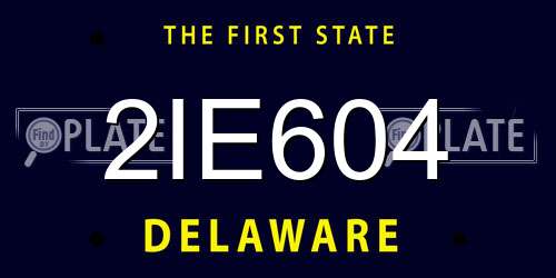 2IE604 Delaware License Plate