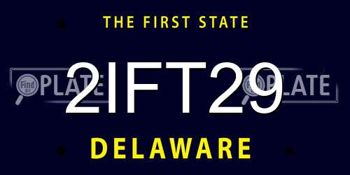 2IFT29 Delaware License Plate
