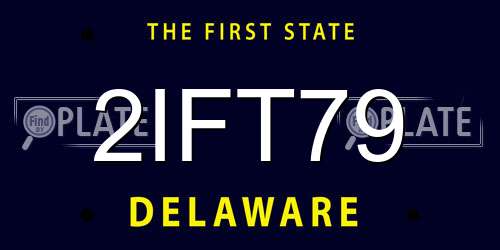 2IFT79 Delaware License Plate