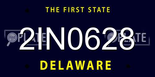 2IN0628 Delaware License Plate