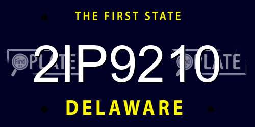 2IP9210 Delaware License Plate