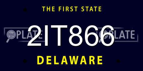 2IT866 Delaware License Plate