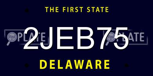 2JEB75 Delaware License Plate