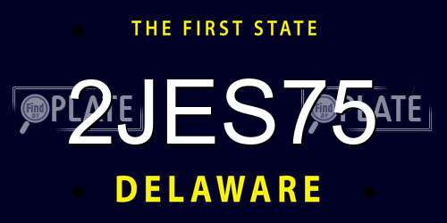 2JES75 Delaware License Plate