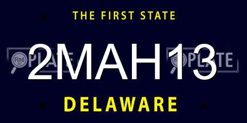 2MAH13 Delaware License Plate