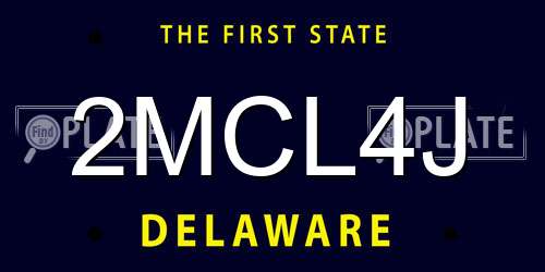 2MCL4J Delaware License Plate