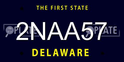 2NAA57 Delaware License Plate