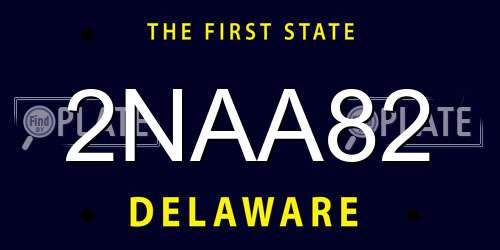 2NAA82 Delaware License Plate
