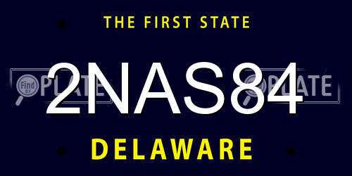 2NAS84 Delaware License Plate