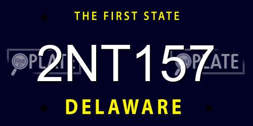 2NT157 Delaware License Plate