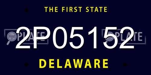 2P05152 Delaware License Plate