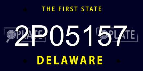 2P05157 Delaware License Plate