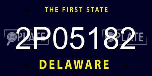 2P05182 Delaware License Plate