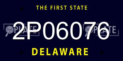 2P06076 Delaware License Plate