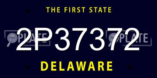 2P37372 Delaware License Plate