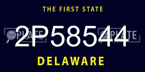 2P58544 Delaware License Plate