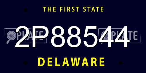 2P88544 Delaware License Plate