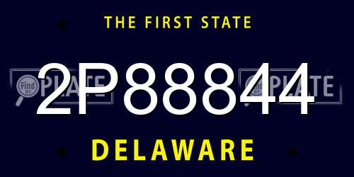 2P88844 Delaware License Plate