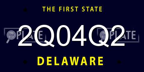 2Q04Q2 Delaware License Plate