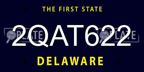 2QAT622 Delaware License Plate