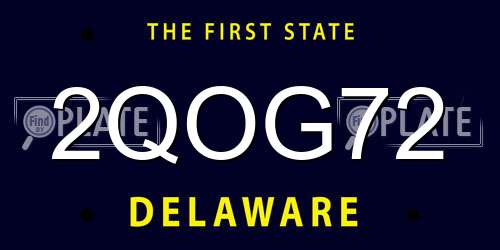 2QOG72 Delaware License Plate