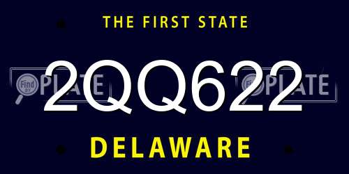 2QQ622 Delaware License Plate