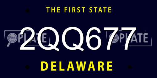 2QQ677 Delaware License Plate