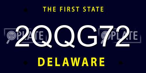 2QQG72 Delaware License Plate