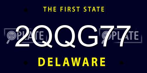 2QQG77 Delaware License Plate