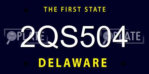 2QS504 Delaware License Plate