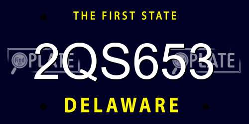2QS653 Delaware License Plate