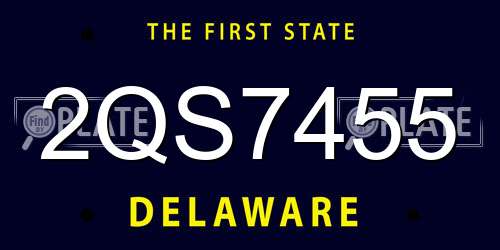 2QS7455 Delaware License Plate
