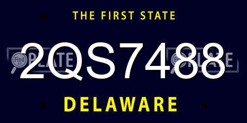 2QS7488 Delaware License Plate