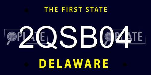 2QSB04 Delaware License Plate