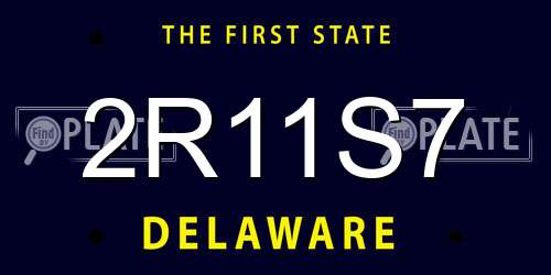2R11S7 Delaware License Plate