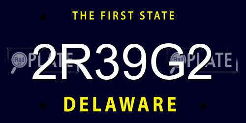 2R39G2 Delaware License Plate