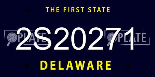 2S20271 Delaware License Plate