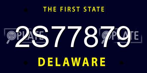 2S77879 Delaware License Plate