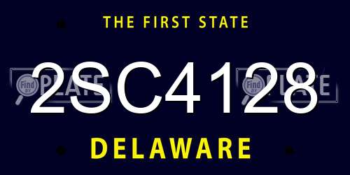 2SC4128 Delaware License Plate